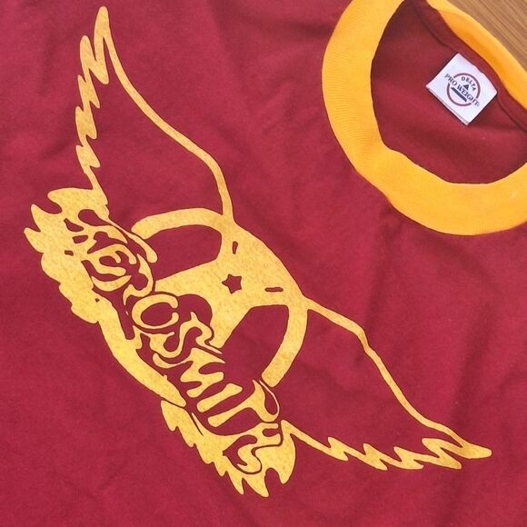 Vintage Aerosmith Tour Tee Delta Pro Weight T Shirt Crew Member Roadie sz L - Picture 9 of 11